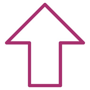 İnce çizgi vektör simge yukarı ok