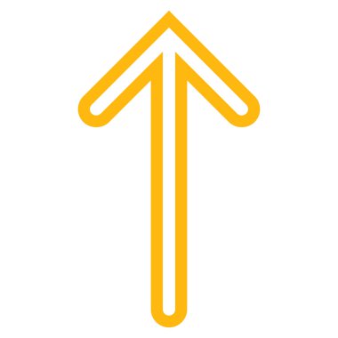 Kontur vektör simge yukarı ok