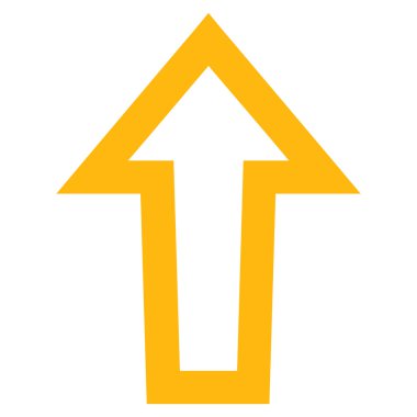 Kontur vektör simge yukarı ok