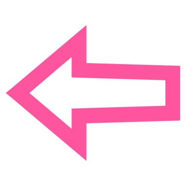 Ok sol kontur vektör simgesi