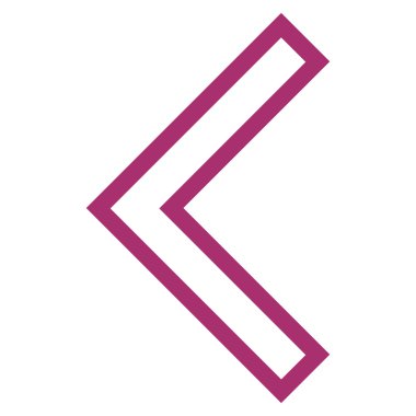 Ok ucu sol kontur vektör simgesi