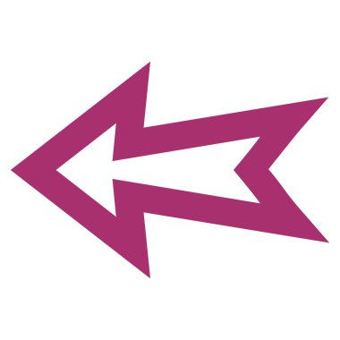 Ok sol anahat vektör simgesi