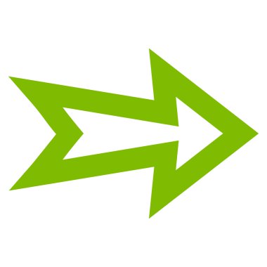 Ok sağ anahat vektör simgesi