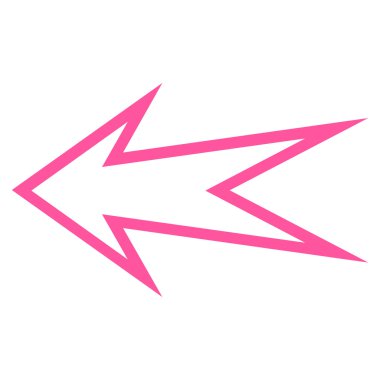 Ok sol kontur vektör simgesi