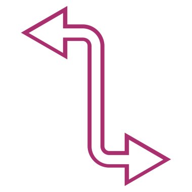 Eğri Exchange ok ince çizgi vektör simgesi