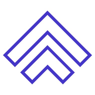 Yön yukarı kontur vektör simgesi