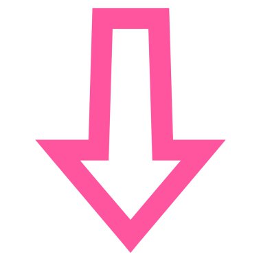 İnce çizgi vektör simgesi aşağı ok