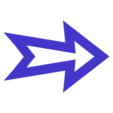 Ok sağ kontur vektör simgesi