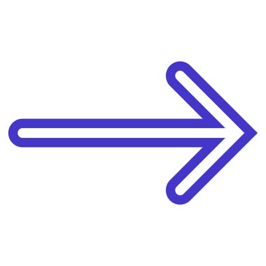 Ok sağ anahat vektör simgesi