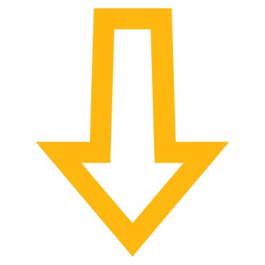 Kontur vektör simgesi aşağı ok