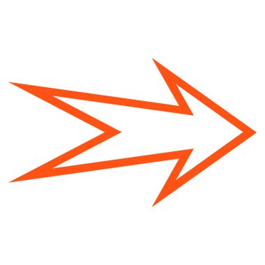 Ok şu ince çizgi vektör simgesi