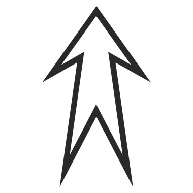 Kontur vektör simge yukarı ok