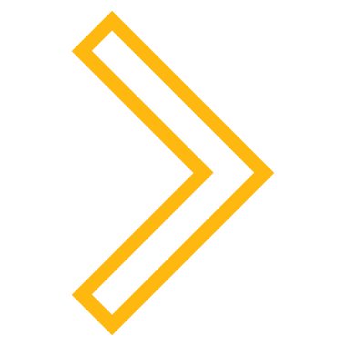 Ok ucu sağ kontur vektör simgesi