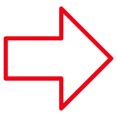 Ok şu ince çizgi vektör simgesi