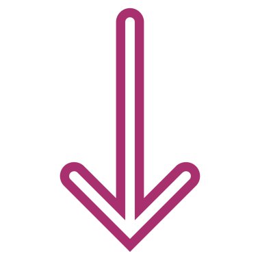 İnce çizgi vektör simgesi aşağı ok