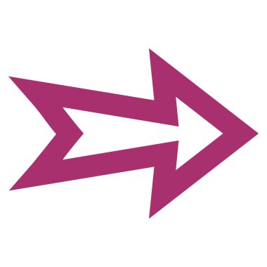 Ok sağ anahat vektör simgesi