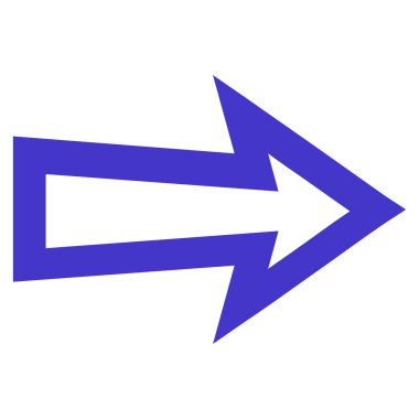 Ok sağ anahat vektör simgesi