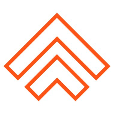 Yön yukarı anahat vektör simgesi