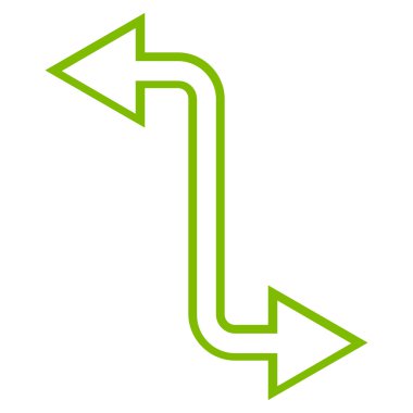 Eğri Exchange ok kontur vektör simgesi