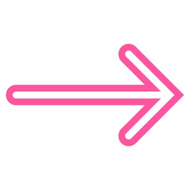 Ok şu ince çizgi vektör simgesi