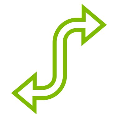 Exchange ok anahat vektör simgesi kavisli