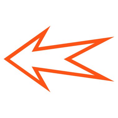 Ok sol anahat vektör simgesi