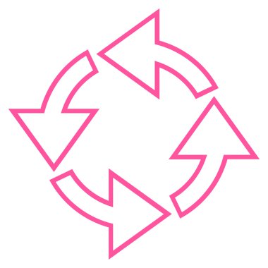 Döndürme kontur vektör simgesi