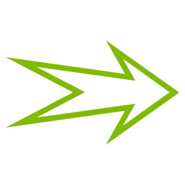 Ok şu ince çizgi vektör simgesi