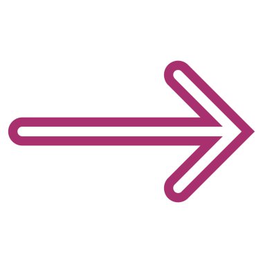 Ok sağ kontur vektör simgesi