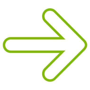 Ok sağ anahat vektör simgesi yuvarlak