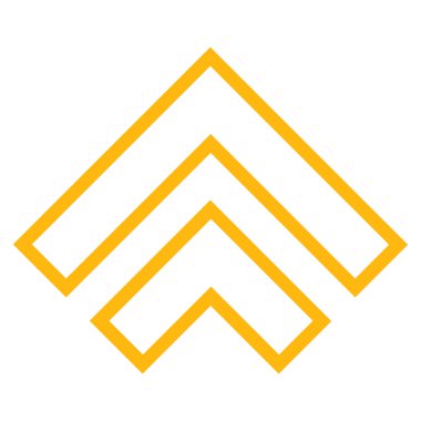 Yön yukarı ince çizgi vektör simgesi