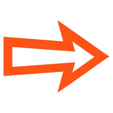 Ok sağ anahat vektör simgesi