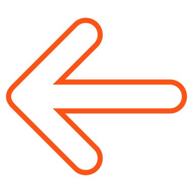 İnce çizgi vektör simge sol yönlü ok