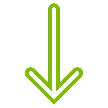 Kontur vektör simgesi aşağı ok