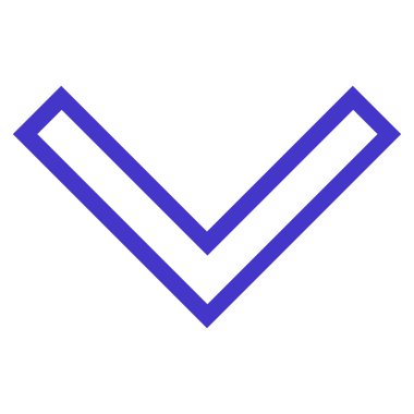 İnce çizgi vektör simgesi aşağı ok ucu