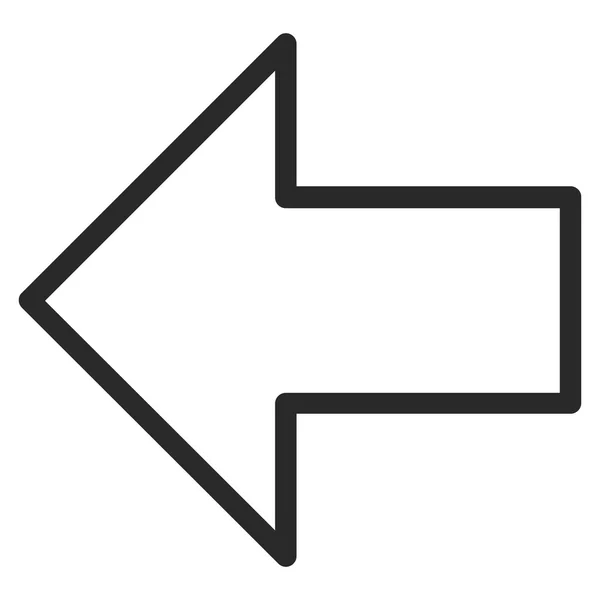 Šipka vlevo tenká linie vektorové ikony — Stockový vektor