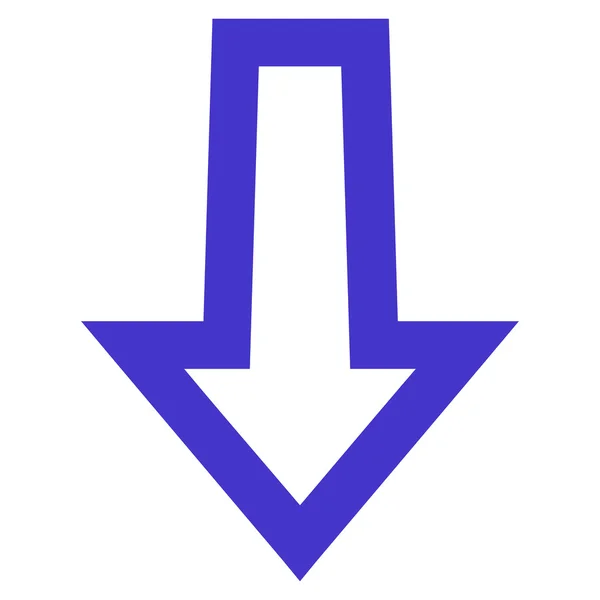 Arrow Down Contour เวกเตอร์ไอคอน — ภาพเวกเตอร์สต็อก