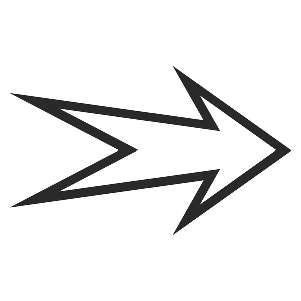 Icona vettoriale con tratto destro freccia — Vettoriale Stock