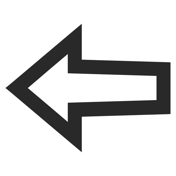 Šipka levá osnovy vektorové ikony — Stockový vektor