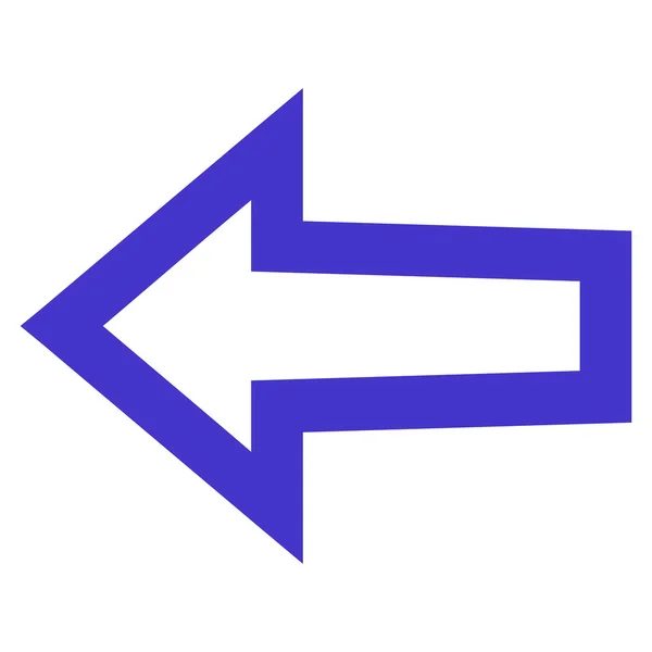 Pijl links overzicht Vector Icon — Stockvector