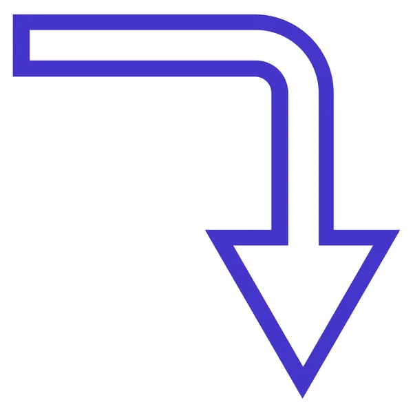 Векторная икона "Turn Down Thin Line" — стоковый вектор