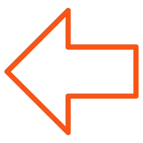 Flecha izquierda Esquema Vector icono — Vector de stock