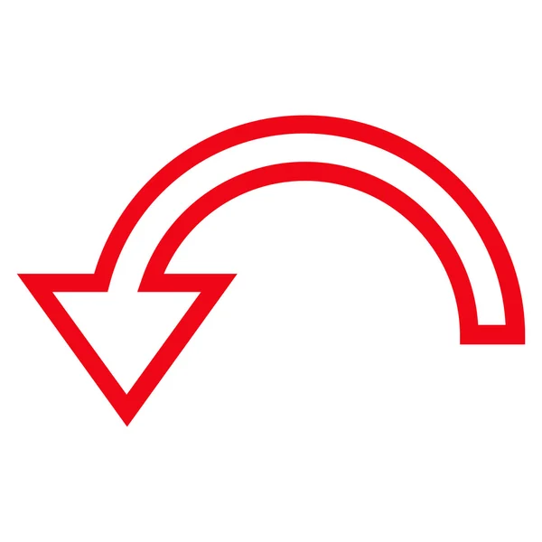 Rotation des linken Konturvektorsymbols — Stockvektor