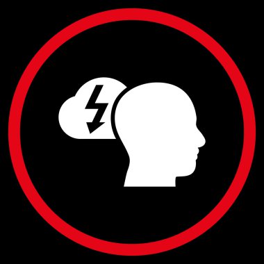 Brainstorming Düz Yuvarlak Vektör Simgesi