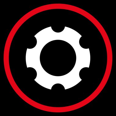 Vites düz yuvarlak vektör simgesi