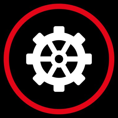 Vites düz yuvarlak vektör simgesi