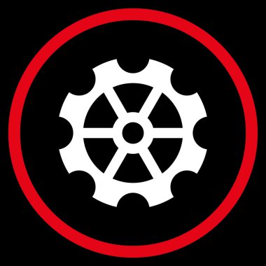 Vites düz yuvarlak vektör simgesi