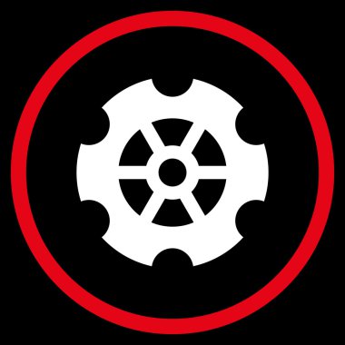 Vites düz yuvarlak vektör simgesi