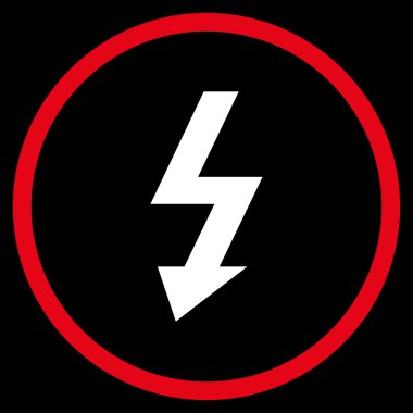 Yüksek Gerilim Düz Yuvarlak Vektör Simgesi