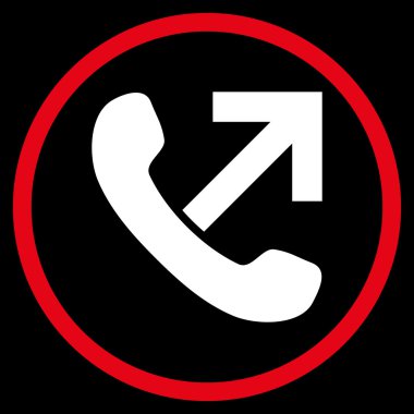 Giden Çağrı Düz Yuvarlak Vektör Simgesi